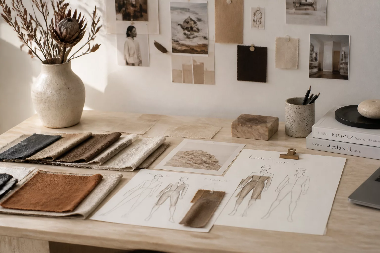 Natural fabrics and creative sketches in Melbourne
