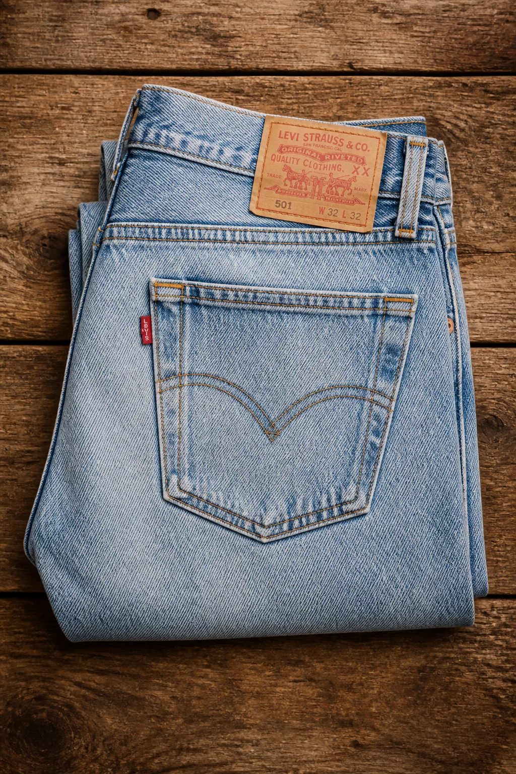 Vintage Wash Denim Jeans